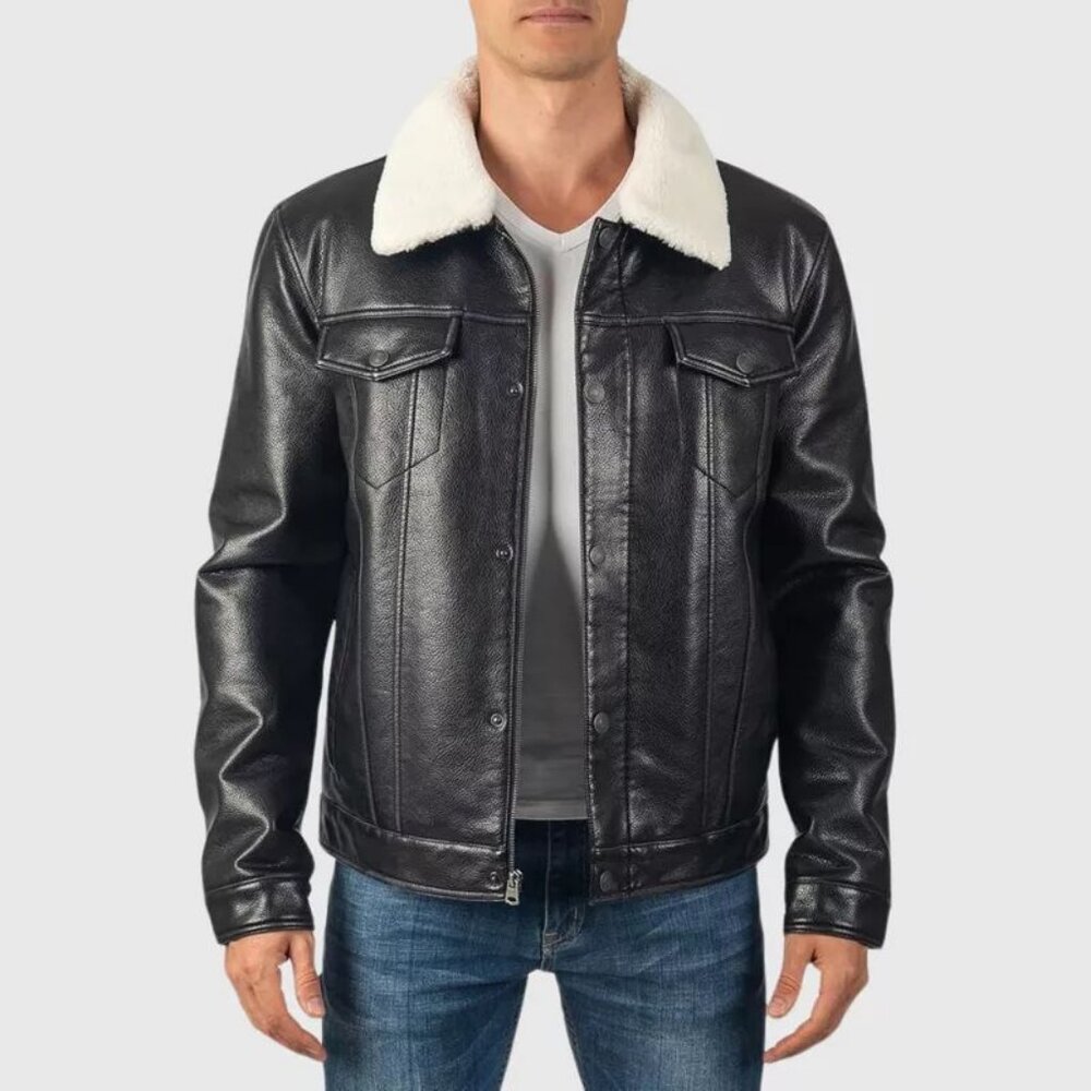 Alpine Swiss Aaron Men’s Fitted Trucker Jacket